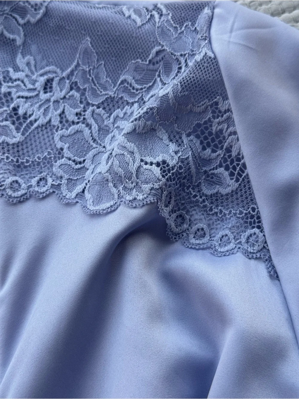 In Bloom by Jonquil Satin Lace Trim Robe Kimono M/L